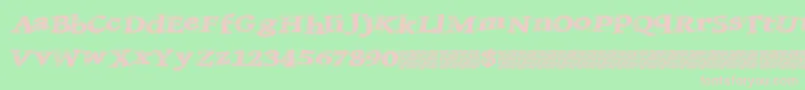 Quicksales Font – Pink Fonts on Green Background