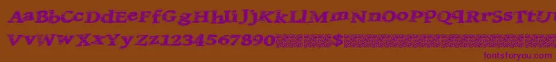 Quicksales Font – Purple Fonts on Brown Background