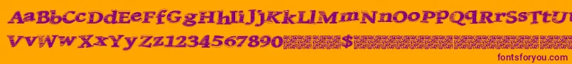 Quicksales Font – Purple Fonts on Orange Background