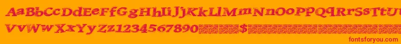 Quicksales Font – Red Fonts on Orange Background