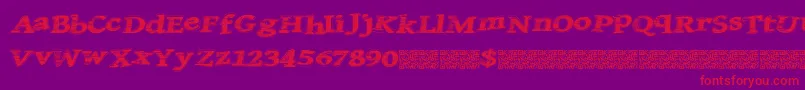 Quicksales Font – Red Fonts on Purple Background