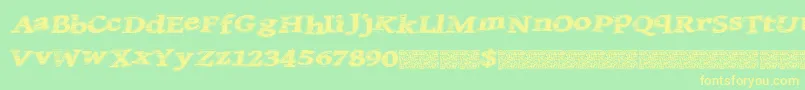 Quicksales Font – Yellow Fonts on Green Background