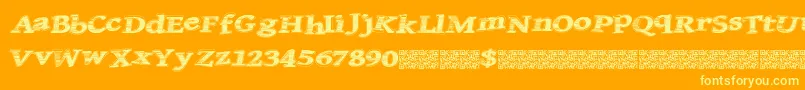 Quicksales Font – Yellow Fonts on Orange Background