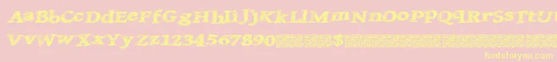 Quicksales Font – Yellow Fonts on Pink Background