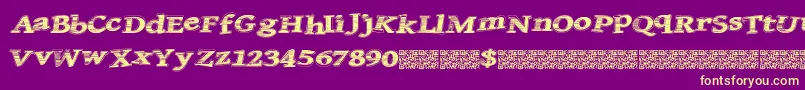 Quicksales Font – Yellow Fonts on Purple Background