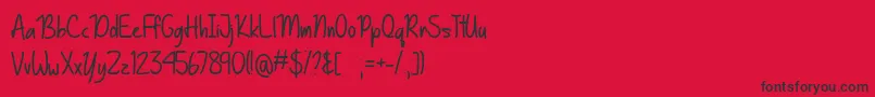 BasicallyYesTtf Font – Black Fonts on Red Background