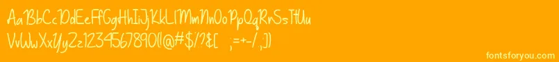BasicallyYesTtf Font – Yellow Fonts on Orange Background