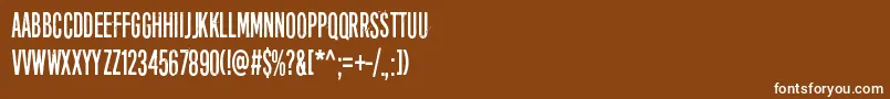 FortySix Font – White Fonts on Brown Background