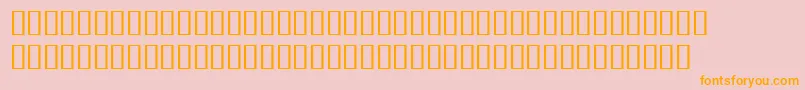 フォントBulmerMtDisplayAltBolditalic – オレンジの文字がピンクの背景にあります。