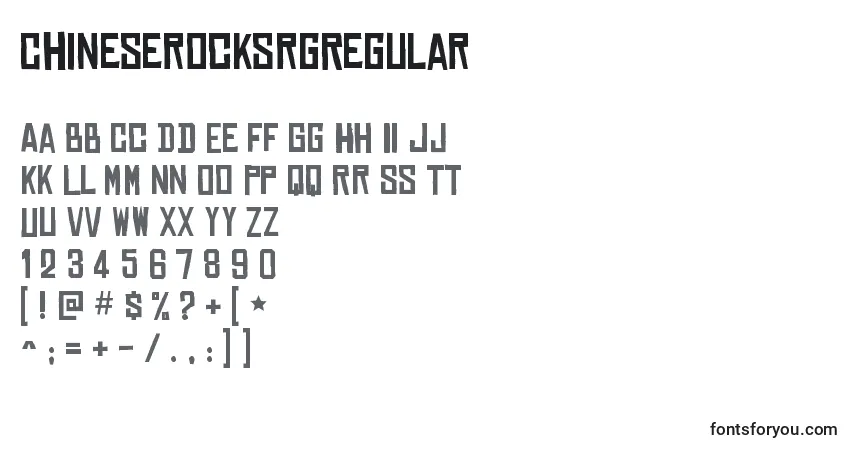 Fuente ChineserocksrgRegular - alfabeto, números, caracteres especiales