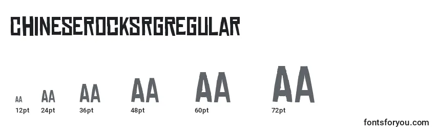 Размеры шрифта ChineserocksrgRegular