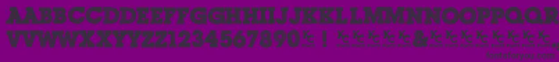 ScribbleBoxDemo-Schriftart – Schwarze Schriften auf violettem Hintergrund