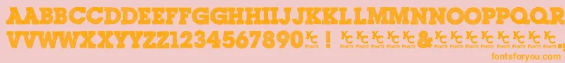 ScribbleBoxDemo Font – Orange Fonts on Pink Background