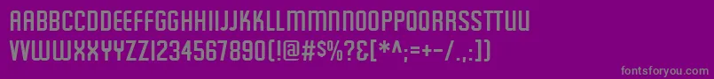 フォントFeatured ffy – 紫の背景に灰色の文字