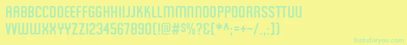 Шрифт Featured ffy – зелёные шрифты на жёлтом фоне