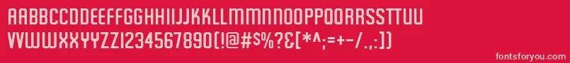 Czcionka Featured ffy – różowe czcionki na czerwonym tle