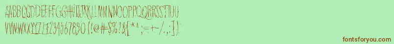 QuietHorrorStory Font – Brown Fonts on Green Background