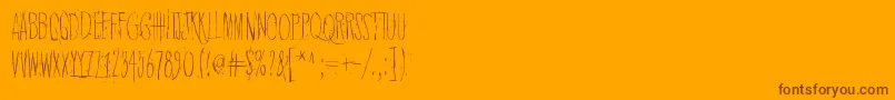 QuietHorrorStory Font – Brown Fonts on Orange Background