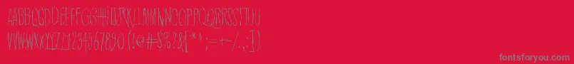 QuietHorrorStory Font – Gray Fonts on Red Background