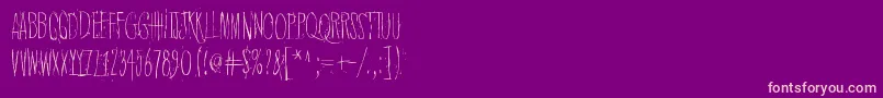 QuietHorrorStory Font – Pink Fonts on Purple Background