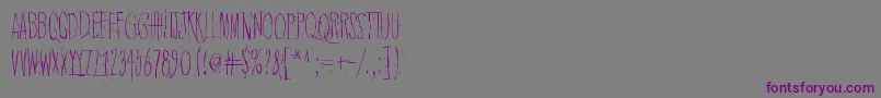 QuietHorrorStory Font – Purple Fonts on Gray Background