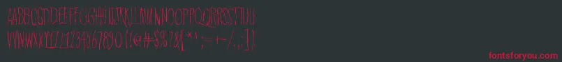 QuietHorrorStory Font – Red Fonts on Black Background