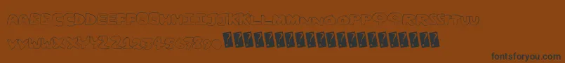 Fancom Font – Black Fonts on Brown Background