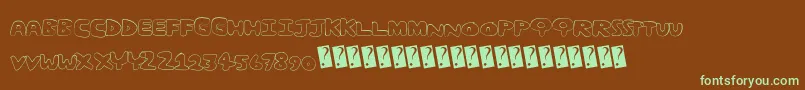 Fancom Font – Green Fonts on Brown Background