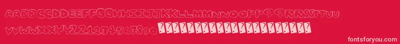 Fancom Font – Pink Fonts on Red Background