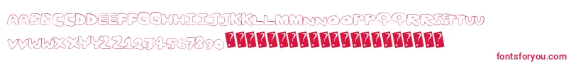 Шрифт Fancom – красные шрифты на белом фоне