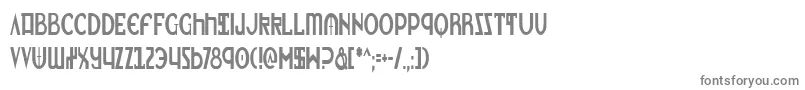 LionheartCondensed-fontti – harmaat kirjasimet valkoisella taustalla