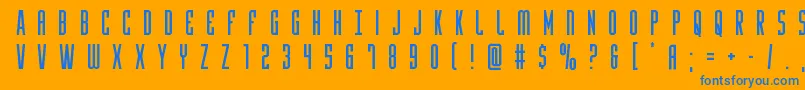 Yfilestitle Font – Blue Fonts on Orange Background