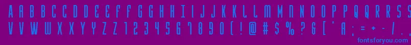 Yfilestitle Font – Blue Fonts on Purple Background