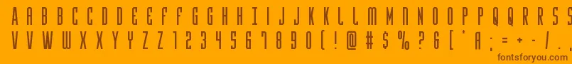 Yfilestitle Font – Brown Fonts on Orange Background