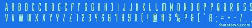 Yfilestitle Font – Green Fonts on Blue Background