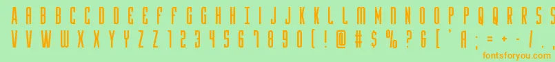 Yfilestitle Font – Orange Fonts on Green Background