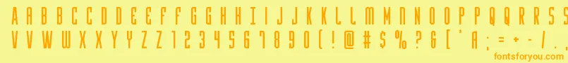 Yfilestitle Font – Orange Fonts on Yellow Background