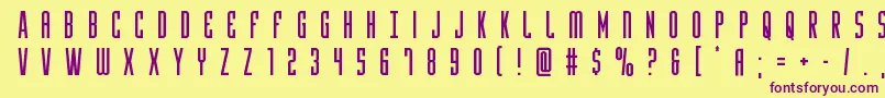 Yfilestitle Font – Purple Fonts on Yellow Background