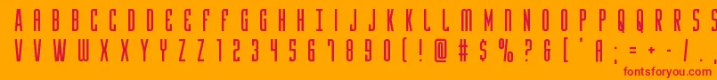 Yfilestitle Font – Red Fonts on Orange Background