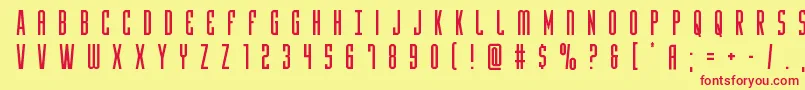 Yfilestitle Font – Red Fonts on Yellow Background