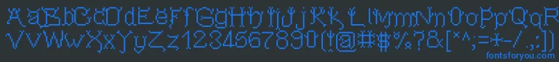 Pixeldevilsdeal Font – Blue Fonts on Black Background