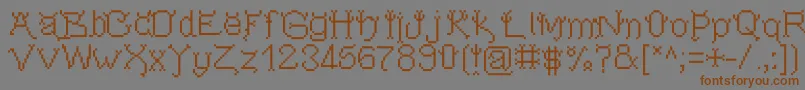 Pixeldevilsdeal Font – Brown Fonts on Gray Background