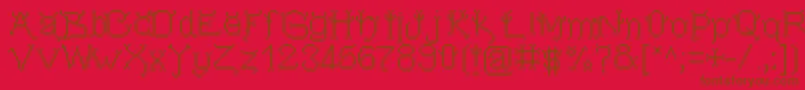 Pixeldevilsdeal Font – Brown Fonts on Red Background