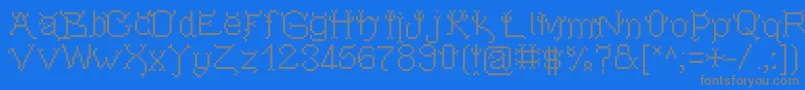 Pixeldevilsdeal Font – Gray Fonts on Blue Background