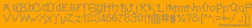 Pixeldevilsdeal Font – Gray Fonts on Orange Background