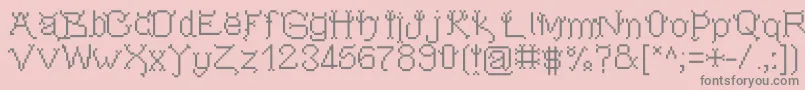 Pixeldevilsdeal Font – Gray Fonts on Pink Background