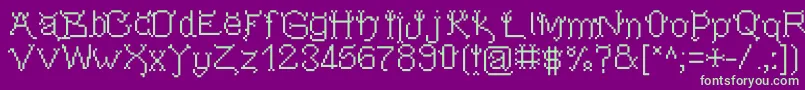 Шрифт Pixeldevilsdeal – зелёные шрифты на фиолетовом фоне