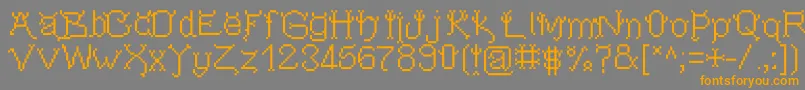 Pixeldevilsdeal Font – Orange Fonts on Gray Background