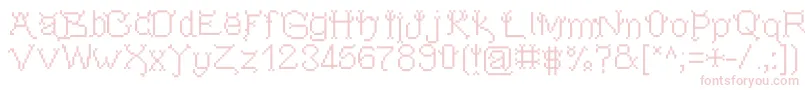 Pixeldevilsdeal Font – Pink Fonts on White Background