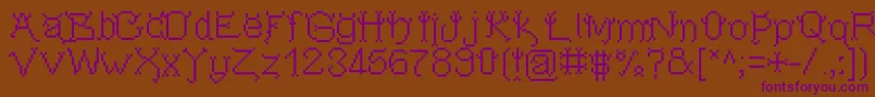 Pixeldevilsdeal Font – Purple Fonts on Brown Background